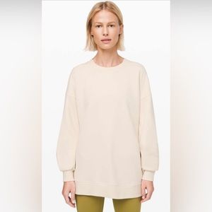 Lululemon perfectly oversized crew sweatshirt Size Large off White